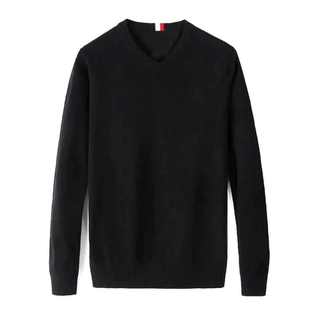 

men tommi V-neck 100%cotton sweater autumn winter jersey Jumper hombre pull homme hiver pullover men Knitted sweaters