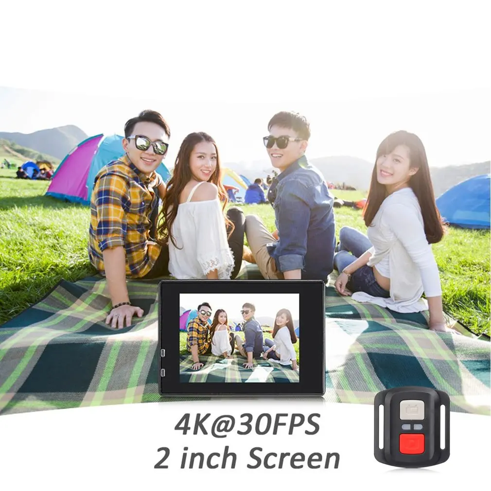 HD 4K 1080p wifi Водонепроницаемая Спортивная экшн-видео камера подходит для крепления зарядного устройства lcd Спортивная DV камера Go водонепроницаемая