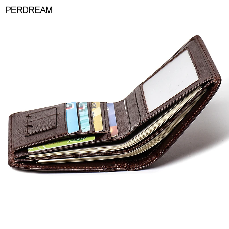 Масло воск короткий бумажник кожаный анти-магнитный красота зажим для денег