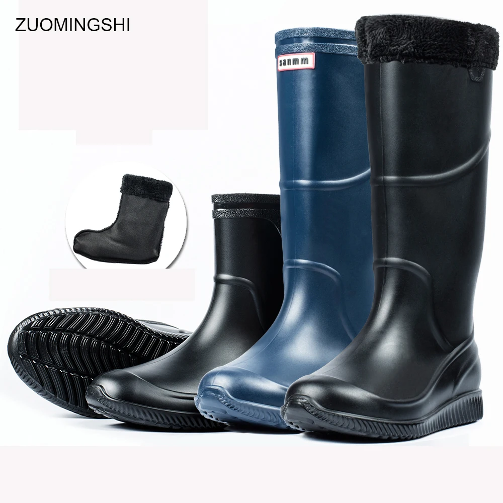 Rain Boots Men bot Winter Fishing Boots Work Antiskid Rubber Shoes Warm
galoshes Waterproof Shoes Rain Shoes Snow Boots