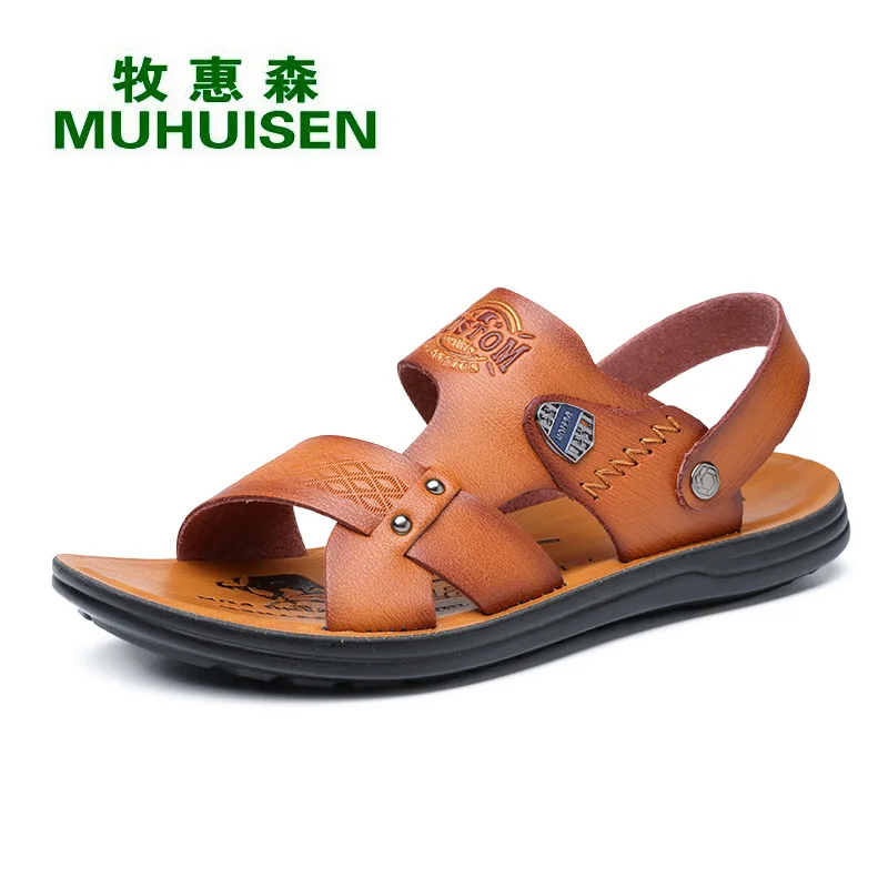 

Quarter Sandals Summer Leather Sandals Men's Breathable Casual Sandals Large Size 48 Yards Sandals