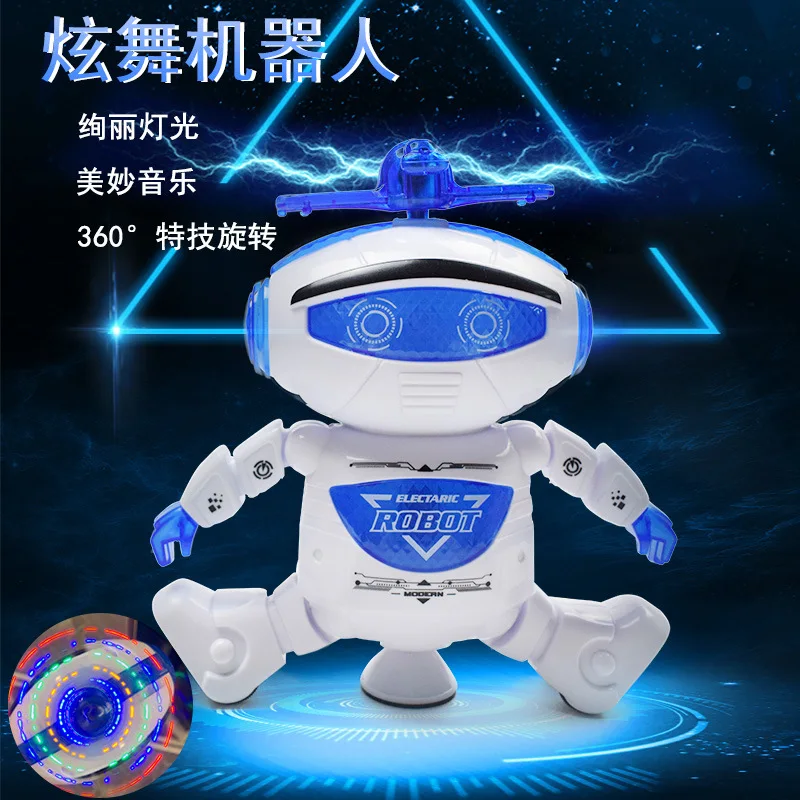 

Children Dancer Electric Dancing Robot Light Music Rotating Robot Toys Street Vendor