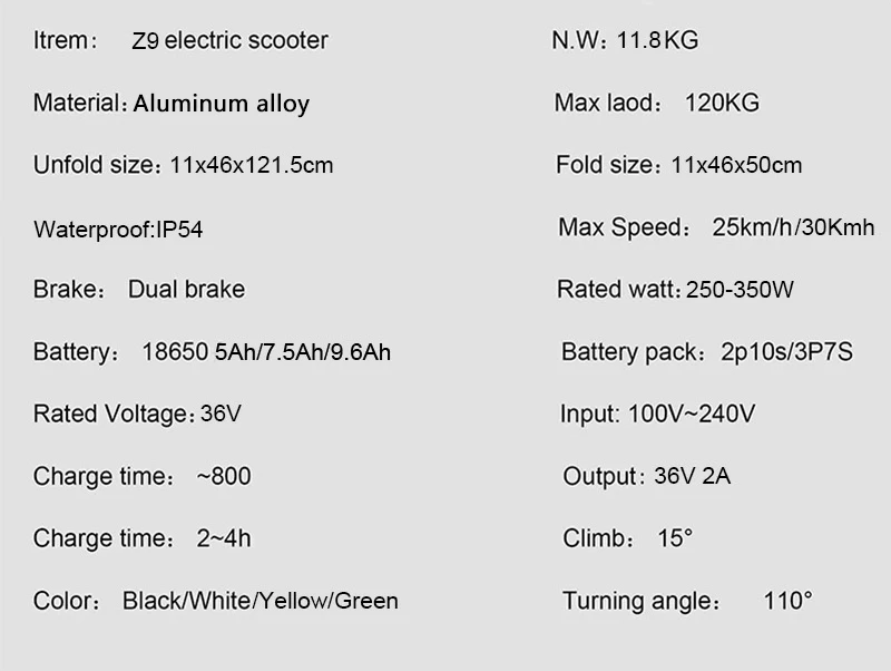 Self Balance Foldable Lightweight 36V 7AH Aluminum Alloy Electric Lightweight Scooter Hoverboard