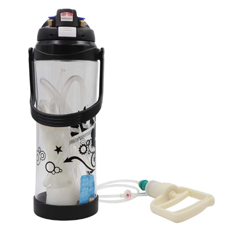 Best 3L Manual Impulse Type Milking Machine Portable Cow Breast Pump DIY Squeezing Cow Goat Milk Household Small Milking Machine