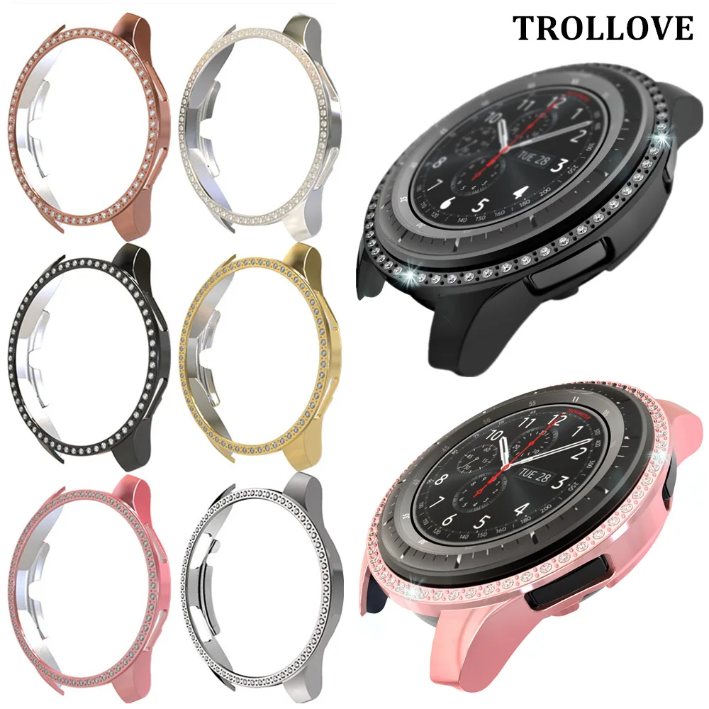 

Bumper For Samsung Galaxy Watch 46mm 42mm Case Cover Diamond PC Protective Case Hard Shell Frame Smart Watch Accessories 42 46