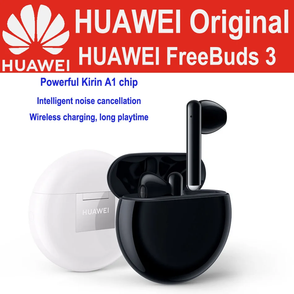 Huawei Freebuds 3 беспроводные Bluetooth наушники костный датчик проводимости активное шумоподавление настоящая беспроводная гарнитура стандарт Qi