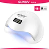 SUNUV SUN5 48W Dual UV LED Nail Lamp Nail Dryer Gel Polish Curing Light with Bottom 30s/60s Timer LCD display ► Photo 1/6