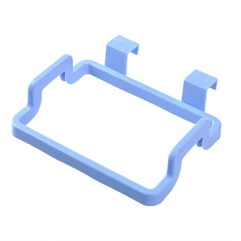 

Back Garbage Bag Stand Portable Kitchen Garbage Bag Stand Stealth Cabinet Fabric Towel Rack (Blue)