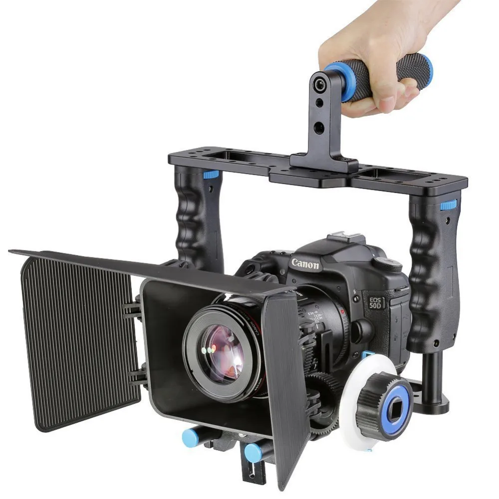4 в 1 DSLR Rig камера набор для клетки ручка камера стабилизатор пленка для фотостудии Аксессуары для Canon Nikon sony SLR DSLR
