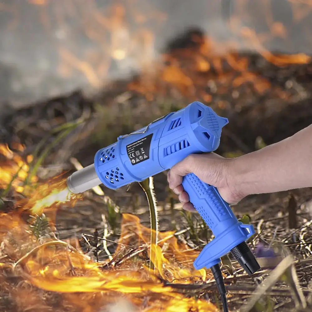 

3-in-1 Function Weeder lawn mower No Gas and Chemical Weed Burner 2000W Garden Tools with 1.8M Cable 5 Nozzles