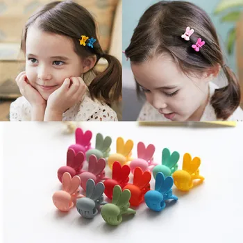 

10 Pcs/Lot Girl Cute Hair Accessories Hair Claws Rabbit Hair Decoration Clip Hairpin Baby Kids Hair Clips for Student Headwear