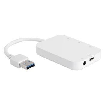 

ALLOYSEED Portable 5Gbps USB 3.0 HUB Splitter Converter 3 USB3.0 Audio Type C Female Power Adapter for Laptop PC