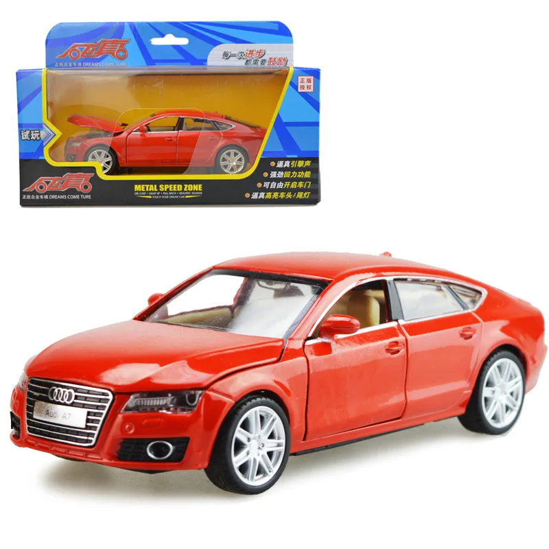 1:32 высокое моделирование Audi A7 сплав звук и светильник вытянуть назад моделирование детская игрушка подарок модель автомобиля для детей Подарки