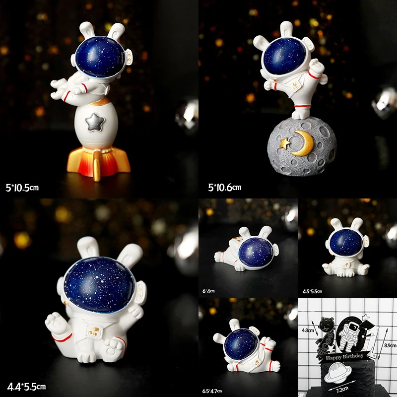 月の星をモチーフにした宇宙飛行士のバースデーケーキ,宇宙をテーマに