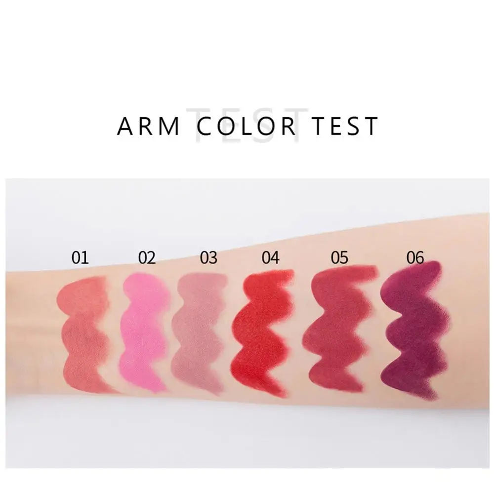 6-Color Lipstick Makeup Set Matte Portable Lip Set Non-greasy Waterproof Long Lasting Make Up Red Lip Gloss Lip Makeup Lip Stick