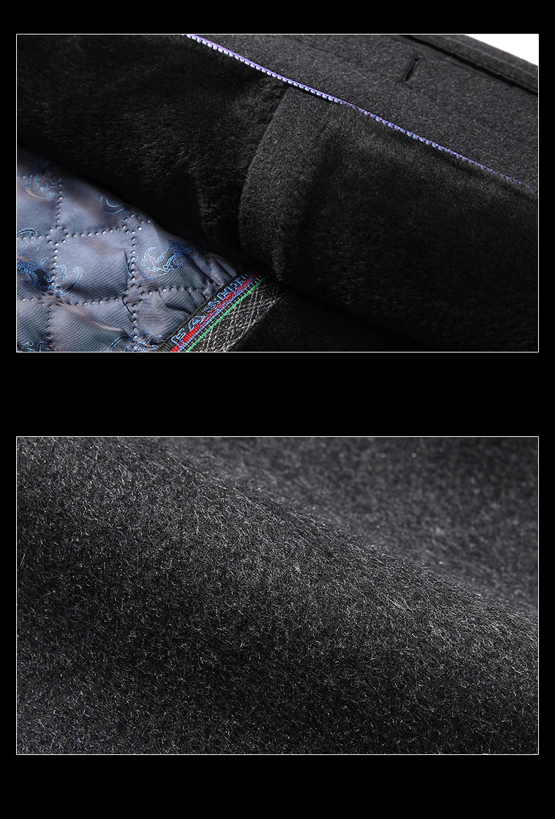 Новинка года; длинный толстый воротник из натурального меха; Manteau Homme Hiver