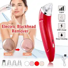 3 Шестерня для удаления угрей, Очищающая маска для лица, электрический инструмент для удаления дефектов кожи, электрический инструмент для всасывания угрей с 4 головками