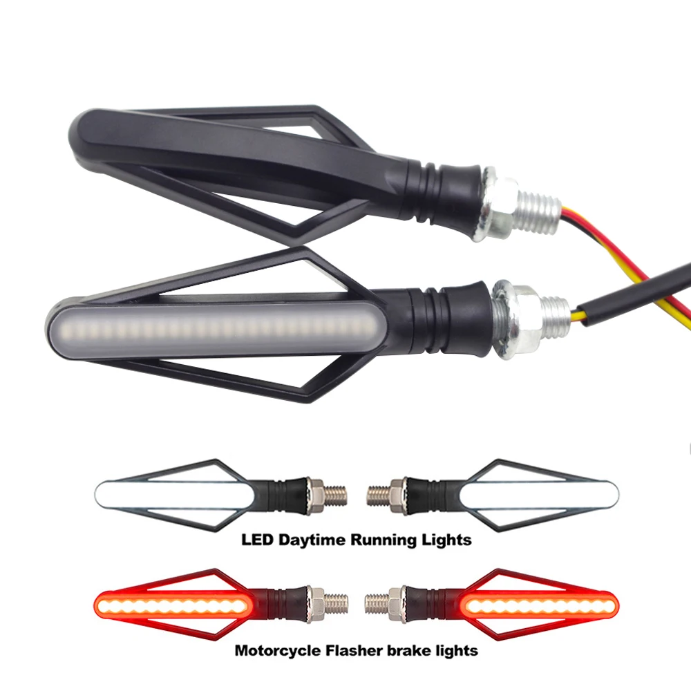 

Motorcycle Turn Signals LED Light Flowing Water Blinker Flashing Indicator Tail FOR suzuki dl1000 speed triple 1050 bmw r1100gs