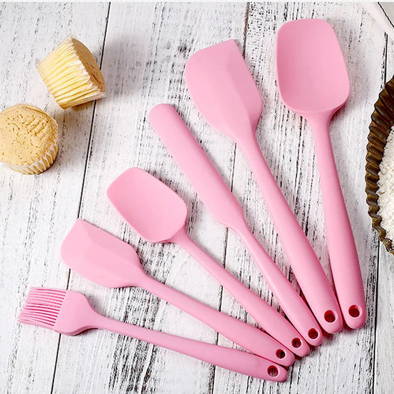 6 Piece Silicone Spatula Set Non-Stick Heat-Resistant Spatulas Turner For Cooking Baking Mixing Tools 2021 | Дом и сад