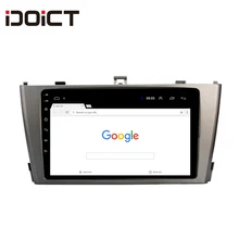 IDOICT Android 8,1 2.5D автомобильный dvd-плеер gps навигация Мультимедиа для Toyota Avensis 2009- стерео bluetooth