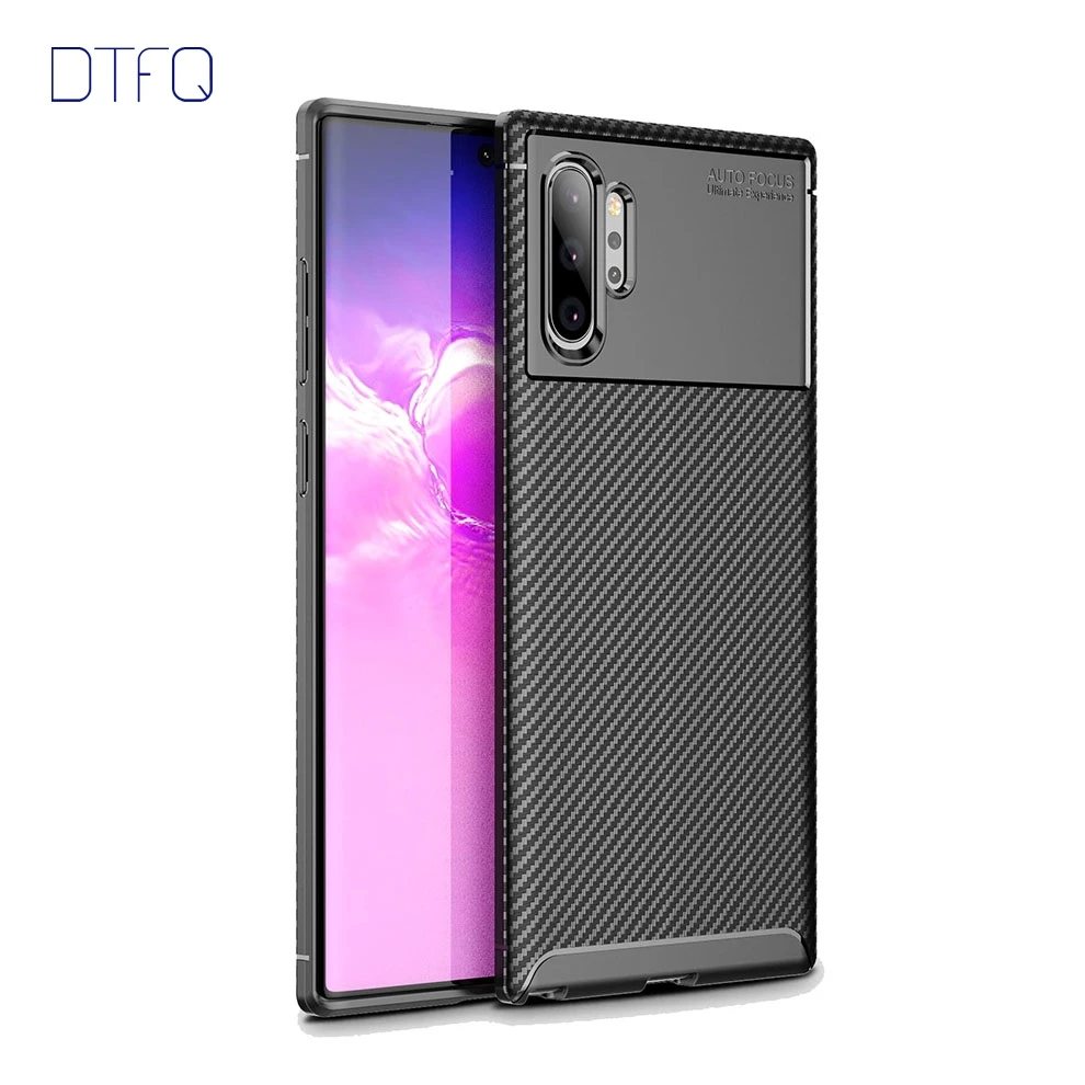 DTFQ чехол для samsung Galaxy Note 9 10 Plus мягкий ТПУ матовый на заднюю панель противоударный