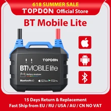 TOPDON Drahtlose Auto Batterie Tester BT Mobile Lite 12V Bluetooth Batterie Monitor100  2000CCA Auto Ladegerät Ankurbeln Analysator