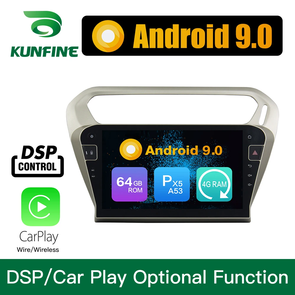 Clearance Android 9.0 Octa Core 4GB RAM 64GB Rom Car DVD GPS Multimedia Player Car Stereo Deckless For PEUGEOT 301 2013-2016 Radio WIFI 0