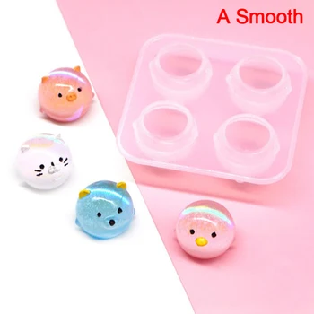 

DIY Home Crystal Epoxy Resin Mold Four Small Animal Mold Piglet Chicken Ornaments Doll Resin Silicone Mold