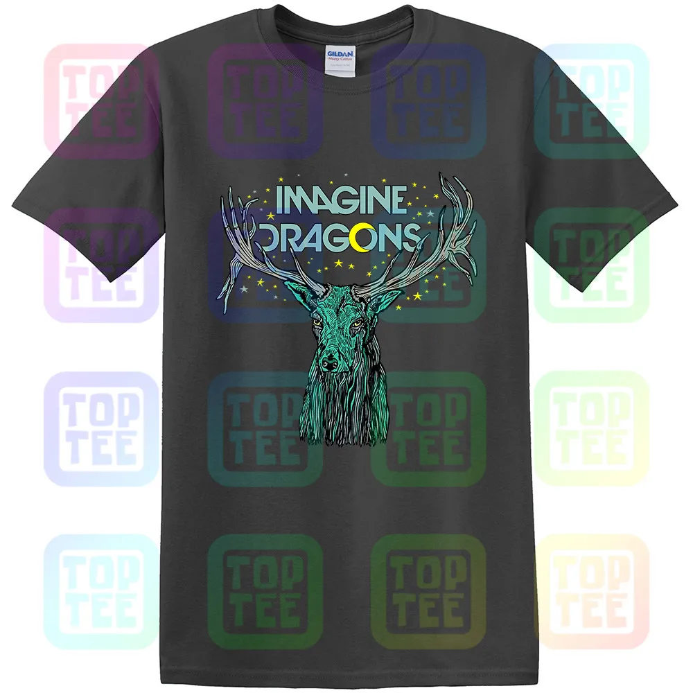IMAGINE Dragon Elk In Stars Мужская футболка унисекс Официальный Лицензированный Merch