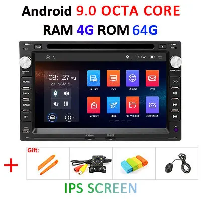 4G 64G IPS DSP ips 2 Din Android 9 автомобильный радиоприемник gps для VW/PASSAT B5/MK5/JETTA/POLO/GOLF/MK4/TRANSPORTER/T5/для peugeot 307 Автомобильный dvd play obd2 - Цвет: 4G 64G IPS