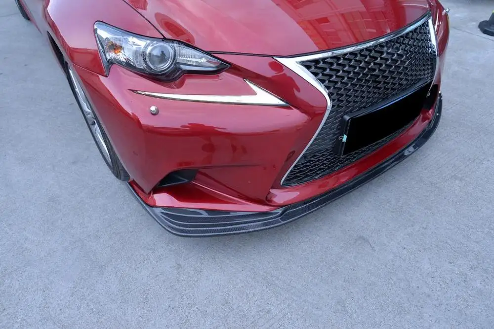 Черный Передний бампер из углеродного волокна для Lexus IS250 IS350 F Sport ISF Sedan 4 Door 2013 2014