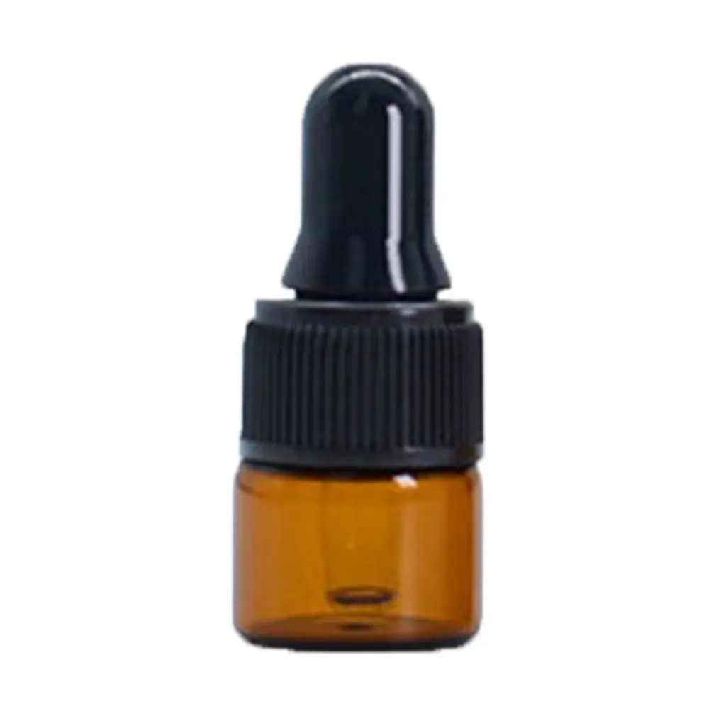 1ml Пустой флакон-капельница Янтарное Эфирное масло стекло ароматерапия жидкий коричневый 5-50 мл капля для массажных пипеток бутылки - Цвет: 1ml