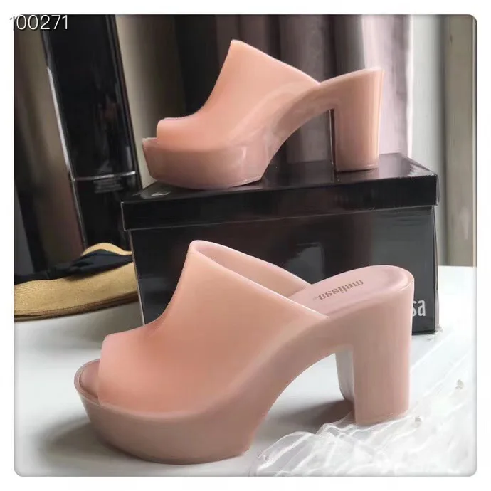 Женские босоножки на платформе Melissa Mule летние туфли танкетке без застежки