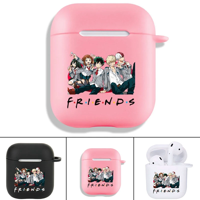 

My Hero Academia Anime Soft Silicone Protective Case for Airpods 1/2 Apple Bluetooth Earphone Protector Cover Charging Box