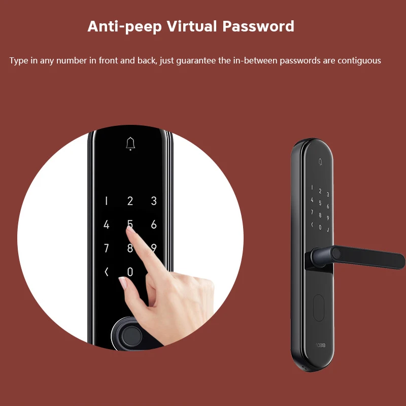  Xiaomi Aqara S2 Fingerprint Smart Door Lock Touch Screen Keyless Lock For Smart Home App Control Wi