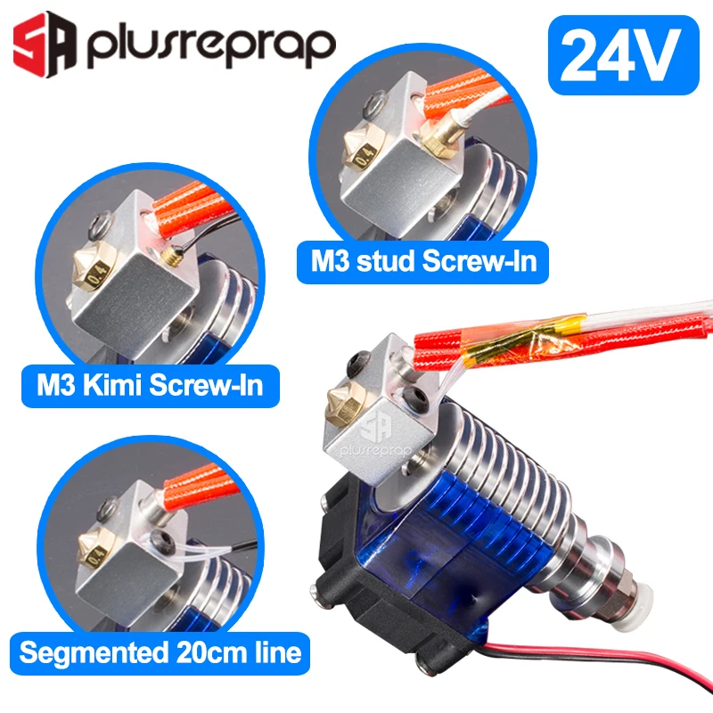 V6 J head 24 В цельнометаллический Hotend Wade или Bowden экструдер нагреватель вентиляторная