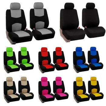 

4pcs/set Universal Car Front Seat Cover Interior Accessories Fit Car Multi-color Auto Seat Protectors for Auto SUV Van Truck