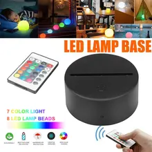 Люминесцентная лампа держатель 3D с пультом дистанционного управления Управление 7 цветов светодиодный DC 5V ночной Светильник Крытый орнамент свадебный Декор Светильник ing светильник подарок