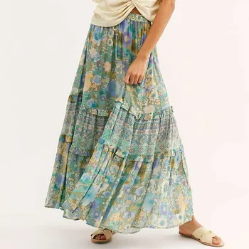

Gypsy Girl Ruffle Maxi Skirt