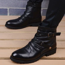 Модные Дизайнерские мужские ботильоны для отдыха в британском стиле; Рабочая обувь из натуральной кожи; армейские ковбойские ботинки на платформе; zapatos botas