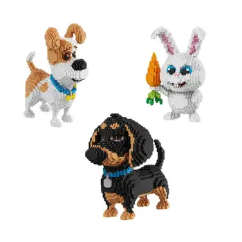 

Cute Pet Mini Diamond Building Block Cartoon Dog Poodle Dachshund Corgi Modeling Brick Toy For Children Christmas Gifts
