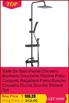 Набор для душа Regendouche Regadera Electronica Preto Black Colonne Salle De Bain Do Banheiro Doccia Chuveiro Eletrico Douche