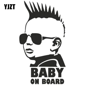 

YJZT 8.3*15CM BABY ON BOARD Funny Car Sticker Personality Warning Decal C4-0868