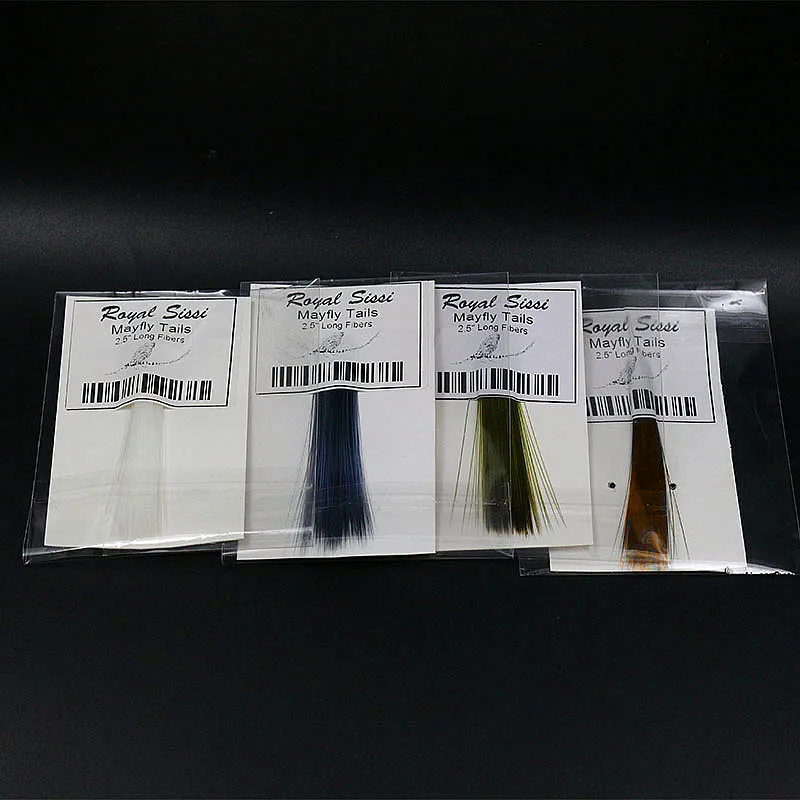 1 пучок завязывания синтетических хвостовых волокон 2," длинные хвосты mayfly 7 дополнительных цветов водостойкие обработанные микрофибры материалы для завязывания