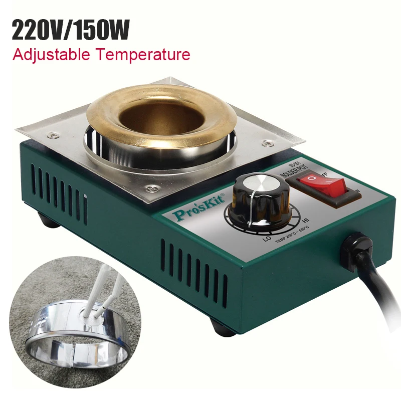 150W Stainless Steel Solder Pot Temperature Controlled Soldering Pot Melting Tin Tin Cans 1pcs EU Plug