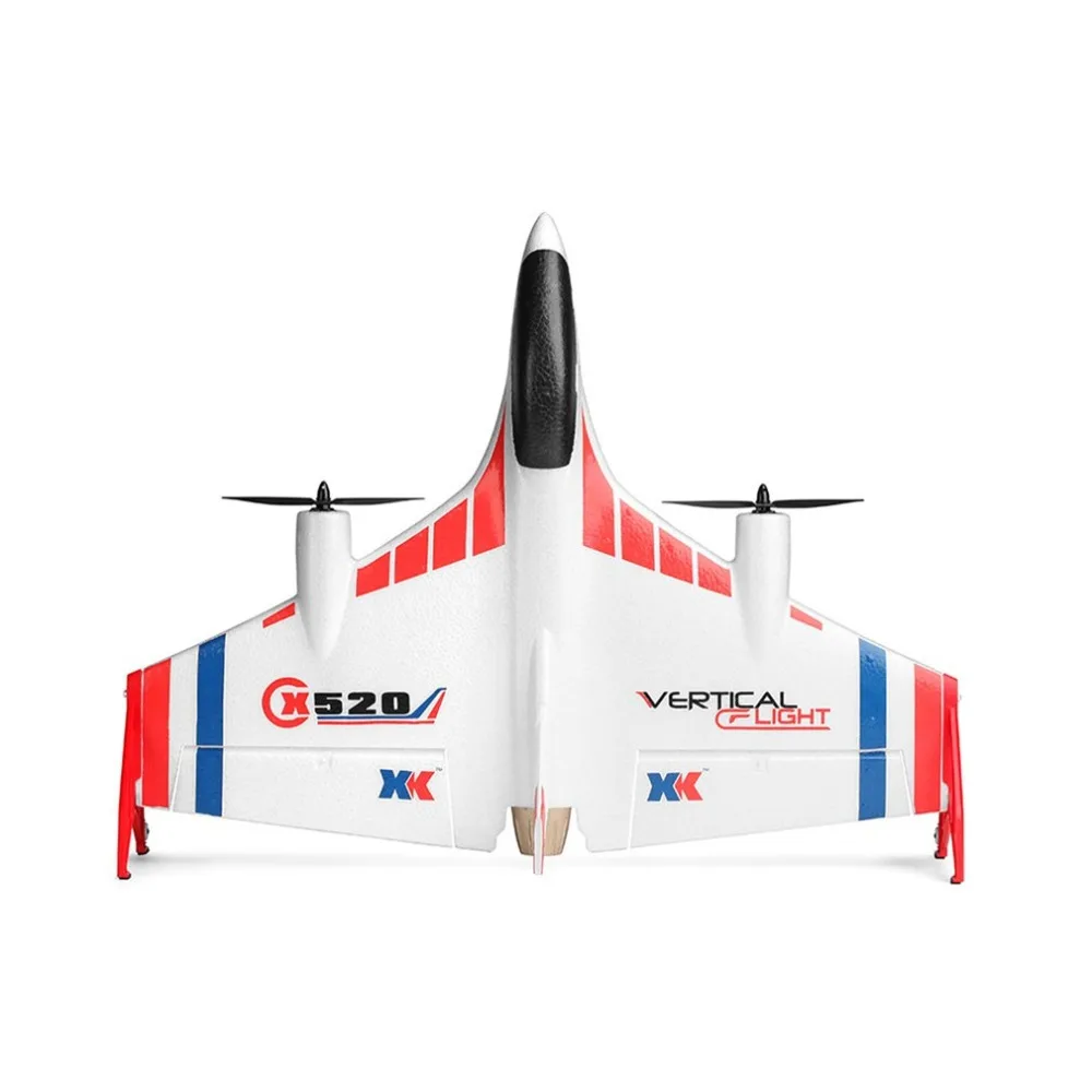 

XK X520 6CH 3D/6G RC Airplane Toy VTOL Vertical Takeoff Land Delta Wing RC Drone Fixed Wing Plane Toy with Mode Switch LED Light