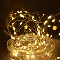 LED String licht Silber Draht Fee Garland Home Weihnachten Baum Hochzeit Vorhang Party Dekoration Urlaub beleuchtung