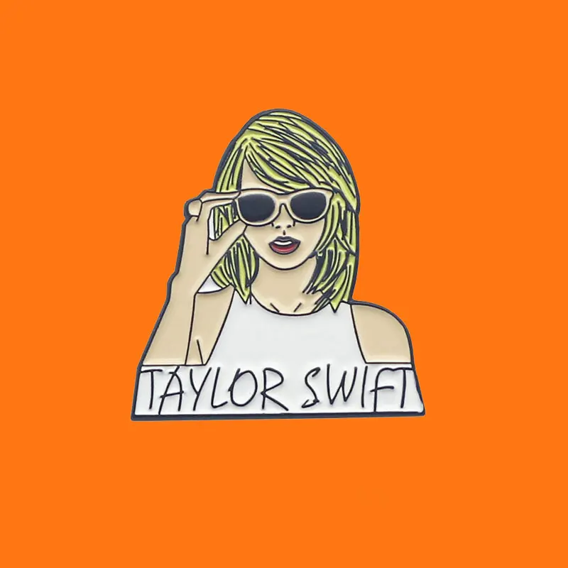 Металлические эмалированные значки Swift Taylor в виде поп-певицы рюкзака шляпы сумки