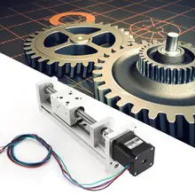 100mm Range CNC Screw Linear Guide Rail Slide Stage Guide Actuator Table with 42 Stepper Motor stroke l1000mm cross slide sliding table sfu1605 ballscrew c7 linear stage actuator nema23 motor base heavy load