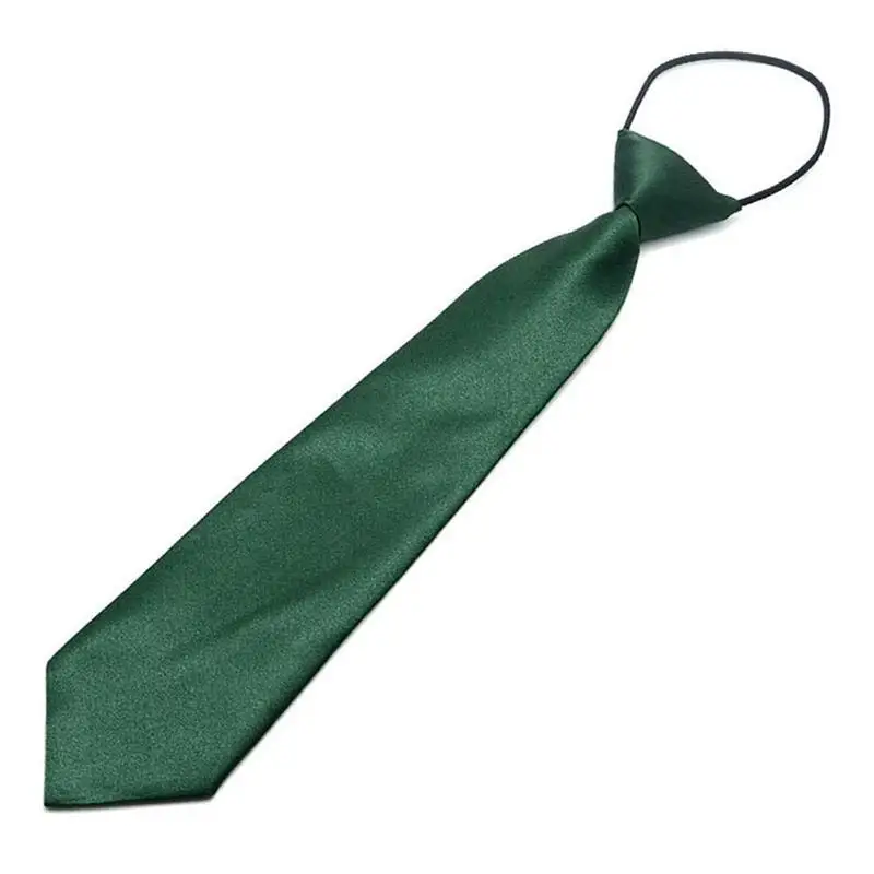 Атласный эластичный галстук для мальчиков; Детская школьная форма; свадебные аксессуары - Цвет: green